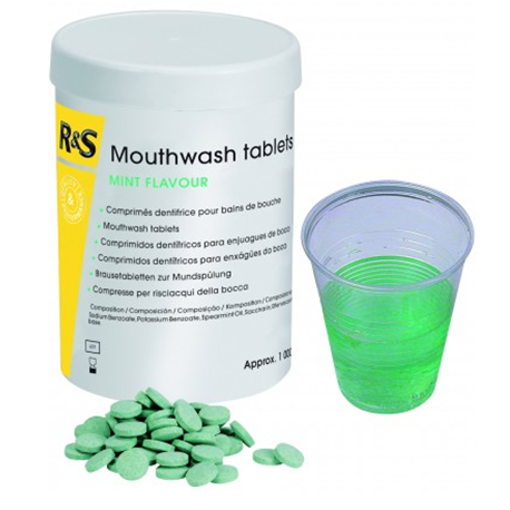 R&S Mouthwash Mint Flavour Tablets - Green (1000 tablets/box)